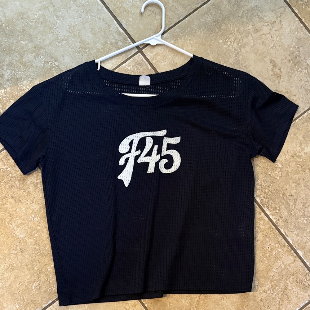F45 crop mesh Tee